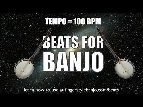 "Beats for Banjo" (100bpm) - A Banjo Practice Resource for 3 finger and 2 finger thumb lead banjo