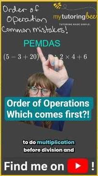 Order of Operations - do you *know* the rules?!?! #math #mathhelp #mathtutor #pemdas #highschoolmath