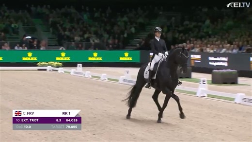 1.1M views · 36K reactions | Charlotte takes centre stage!  ✨ Charlotte Fry and the glorious Glamourdale were back on top in the 11th leg of the FEI Dressage World Cup™ Western European League at The Dutch Masters - Indoor Brabant, scoring a huge 89.705%!  This partnership continues to mesmerise. Relive their stunning performance!  #FEIDressage #PursuitOfPerfection #FEIDressageWorldCup British Equestrian | FEI Dressage World Cup | Facebook