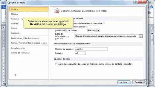Curso de Microsoft Word 2010. 5.3. Autocorrección. Configuración