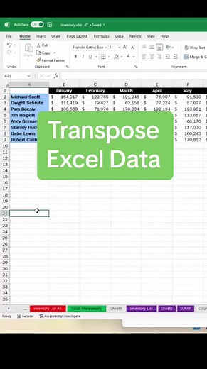 Transpose with Excel instead of music 🎶 #excelpro #Microsoft #spreadsheet #exceltips #exceltricks #Excel #MicrosoftExcel #officetips #techtips #techtok #learnontiktok