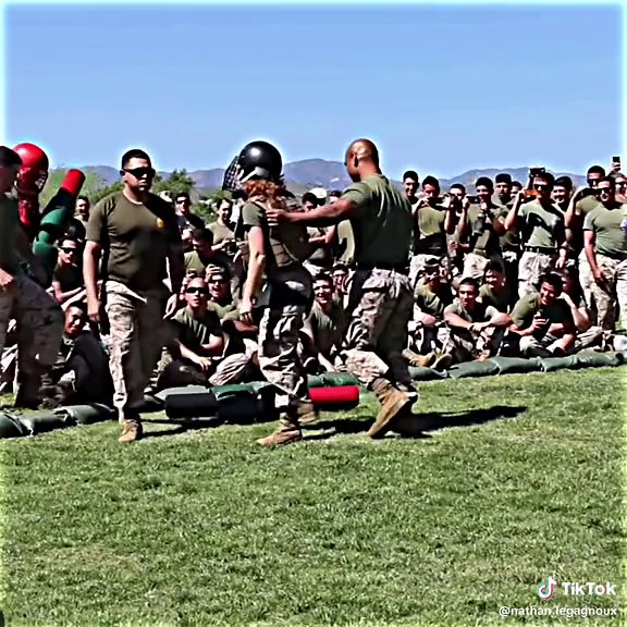 Male marine vs female marine pugil sticks training 😂💀 #fypシ #foryoupage #specialforces #military #soldier #militaryedit