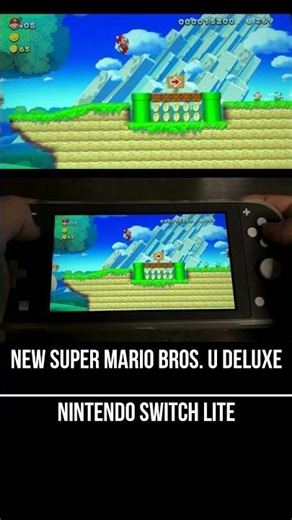 New Super Mario Bros. U Deluxe Nintendo Switch Lite Gameplay