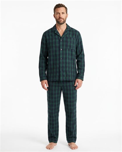 Men’s Green Blue Flannel Pajama Set, Mens Cotton Loungewear Shirt & Pants, Warm Homewear Pjs With Pockets, Winter Sleepwear, Gift for Him - Etsy
