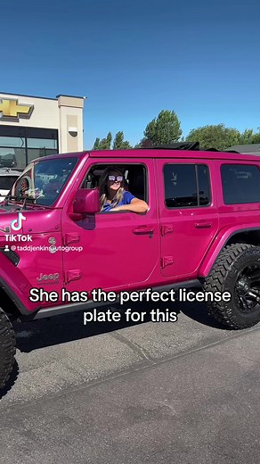 Pink everything and the license plate to go with it #TaddJenkinsAutoGroup #barbie #ken #barbieandken #pink | Tadd Jenkins Ford Chrysler Dodge Jeep Ram