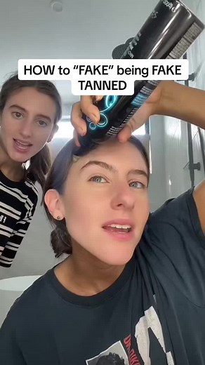 HOW to “FAKE” being FAKE TANNED! #outeregobyhondroutwins #facetan #faketantips