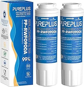 PUREPLUS UKF8001 Refrigerator Water Filter Replacement for Maytag UKF8001P, EDR4RXD1, Everydrop Filter 4, PUR 4396395, Puriclean II, UKF8001AXX-200, UKF8001AXX-750, RWF0900A, RFC0900A, 469006, 2Pack