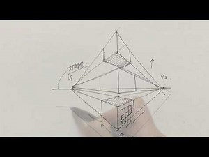쉬운원근법,기초,투시,2점투시,소실점2개,윈근감