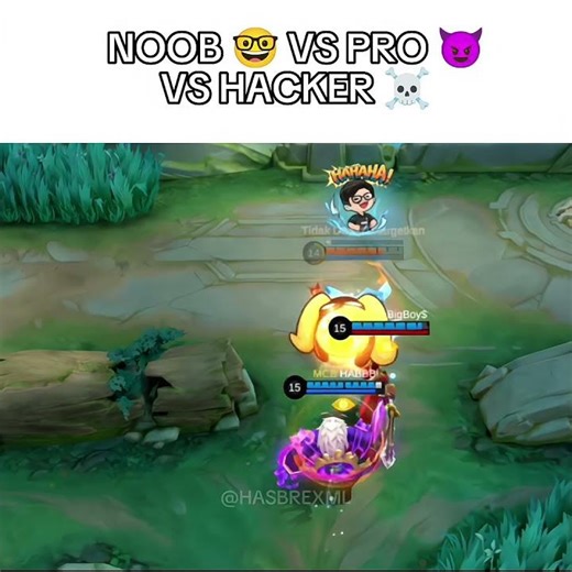 noob 🤓 vs pro 😈 vs hacker ☠️ #mlbb #mobilelegends #noob #pro #hacker #fypシ #shortvideo #short