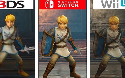 只要优化好，不怕机子老！任天堂大作3DS·NS.WIIU三版本画面对比！你能接受3DS的画面么