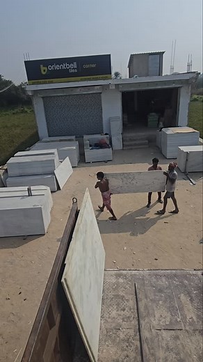 Today unloading full track marble slab Economic marble house Amta howrah #trending #marble | Sa Hèb