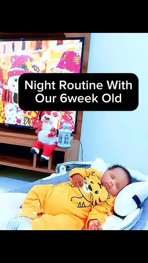 Night routine with our 6week old 🤱 #6weeksold #baby #parents