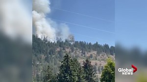 Video captures wildfire burning east of Vernon
