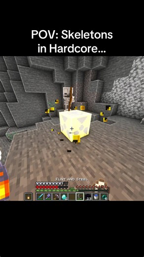 The Skeleton is Hacking!! 😭🙏 #fyp #foryou #minecraft #minecraftmemes #minecraftbedrock