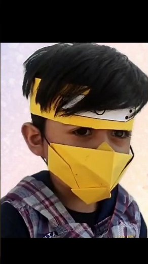 How to Make Paper Ninja Mask | DIY Face Mask | Easy Origami Ninja Mask #diy #shorts