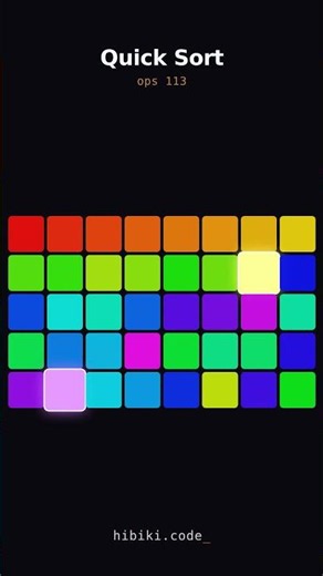 Quick Sort, Pixelated #002 — 40 numbers #Shorts