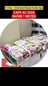 CAPF AC - Revision Notes #capfac #capf #studyfunda