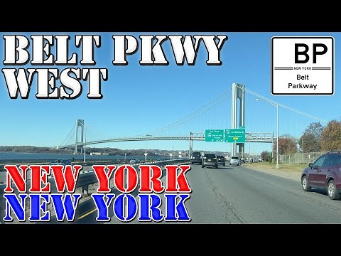 Belt Parkway West - Brooklyn and Queens - New York City - 4K Highway Drive