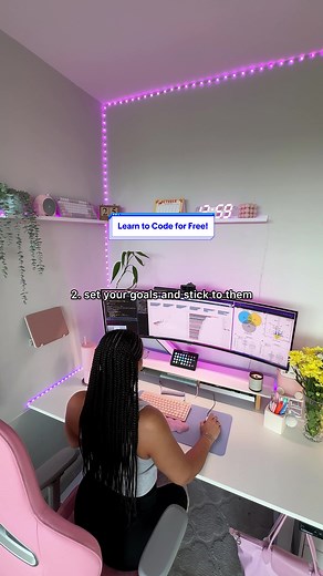 The hardest part of learning how to code is actually starting! 👩🏽‍💻 Determine why you want to learn, set your coding goals and of course use free resources to help you learn your programming language of choice ✨ who wants to see more from my learn to code for free series? #coding #codingtiktok #programming #codinglife #learntocode