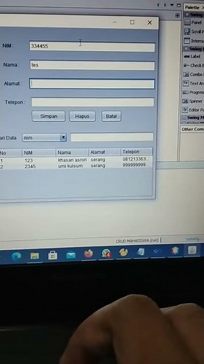 next tutorial crud menggunakan Java netbeans #Shorts
