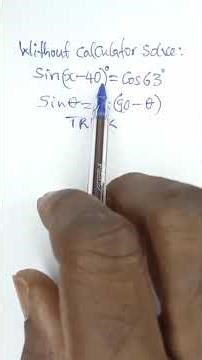 Trigonometry || Learn Sine and Cosine Relationship