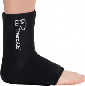TheraICE Ankle Ice Pack Wrap for Swelling, Reusable Ice Packs, Ankle Wrap Ice Sock (Size Large)