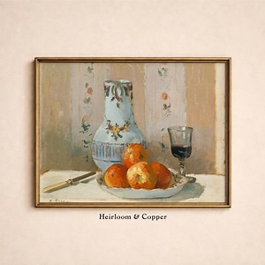 Vintage Apple Still Life Print – Heirloom Kitchen Wall Art With Pitcher and Wine Glass (digital Download) 9 - Etsy Canada