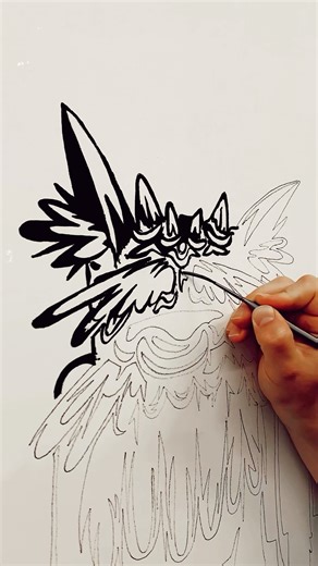 Mural painting on the wall in art studio