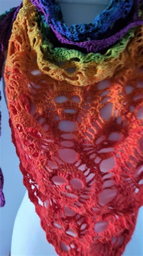 Rainbow Crochet Skull Shawl: Lost Souls Cotton Scarf. Made to Order - Etsy