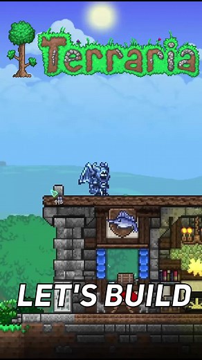 60s TERRARIA BUILD TUTORIAL: FALSE ROOF #fyp #foryou #gaming #gamer #terraria #stitch #viral #speedbuild #youtube #game #trend #tutorial #trending