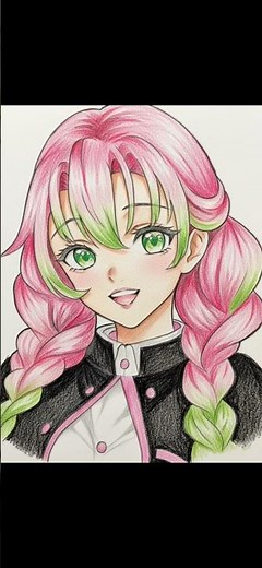 Mitsuri Kanroji Sketch | Love Hashira Fanart - Demon Slayer (Kimetsu no Yaiba), Demon Slayer fanart