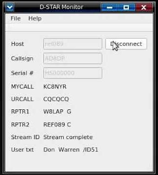 Using D-STAR Monitor to listen to D-STAR repeaters and reflectors