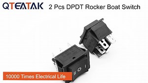 Watch 2Pcs DPDT 6 Pins 3 Position ON/Off/ON Rocker Toggle Switch on Amazon Live