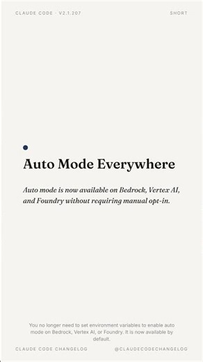 Claude Code v2.1.207 — Auto Mode Everywhere #Shorts
