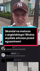 Skandal na maturze z angielskiego! Woźna wysłała arkusze przed egzaminem! #ciechanów #matura #angielski #polska #news