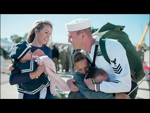 Navy Homecoming Video - Family reunited with dad