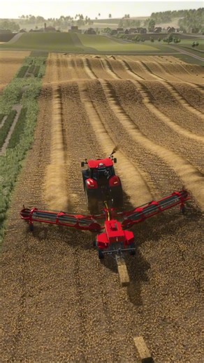 🍂🐄Making bales with a self-raking baler! | Farming Simulator 25🚨🚜 #FarmingSimulator25 #agricultura #tractor #farmlife #farm | Mazarat Gaming