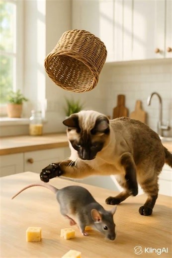 Can the mouse resist the cheese in front of the cat?#short #cat #funny #cute