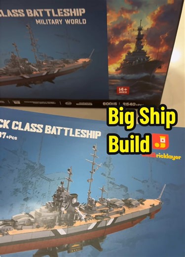 This battleship build is next on my list and the detail already looks insane. Big piece count, clean design, and definitely one of those builds you take your time with and enjoy. #BuildingBlocks #ModelShip #CollectorBuild #HobbyTok #modelship