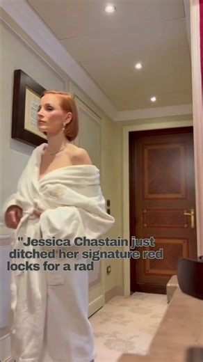 Jessica Chastain's Autumn Blonde Look! ✨ #shorts #hair