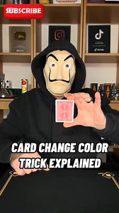 29K views · 363 reactions | CARD CHANGE COLOR TRICK EXPLAINED 彩 #magic #tricks #foryou #magician #viral #perte #trending #trend | The mask magic | Facebook