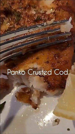 Panko Crusted Cod Made Crispy, Tender and Flaky! #fishrecipe #fishdinner #homecooked