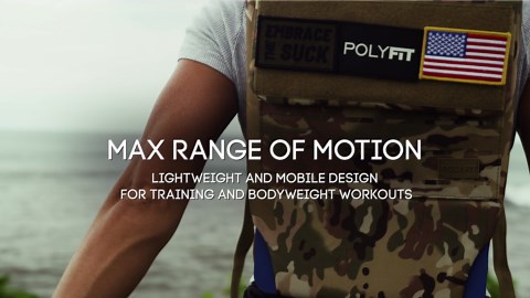 Polyfit Weighted Rucking Backpack for Walking, Running, Rucking, Strength and Endurance Training - Rucksack for Training - Multicam Black