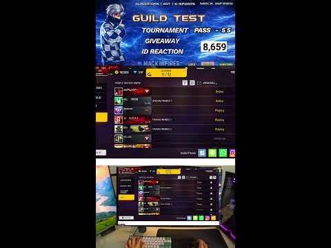 Guild Test 1v1🏆GUILD TEST LIVE 🏆 Redeem Code Giveaway ⚔️ Free fire Live 🔴 Free Fire India