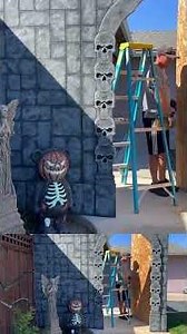 New Facade Install Part 1 💀🏚️🎃 #hauntedhouse #homehaunt #spooky #diy #facade #decoration