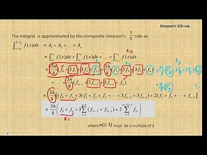 Simpson's 3/8 rule for Numerical Integration