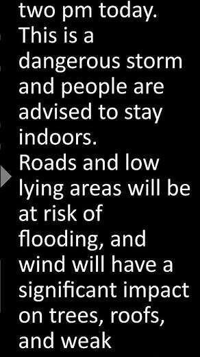 Teleprompter Practice - Severe weather warning #Shorts