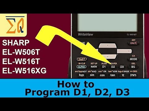 How to program D1, D2 and D3 button on Sharp EL-W516, EL-W506 calcualtors