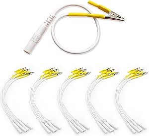 Electrode Wire for Dry Needling Needles - BesCable 20pcs TENS Leading Wires with Alligator Clips for TENS Unit Physiotherapy Machine - 2.0mm Pin Female to Alligator Clip Cable