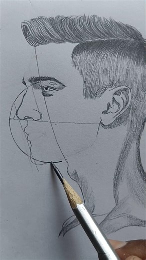 Side face drawing trick 🫤 #art #shorts #drawing #artist #cartoon #anime #satisfying #viral #trending